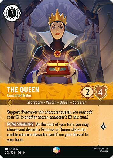 The Queen - Conceited Ruler (Epic) Epic Fabled 205/204 NM (Back)