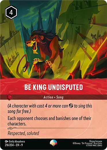 Be King Undisputed (Epic) Epic Fabled 216/204 NM (Back)