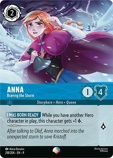 Anna - Braving the Storm (Epic) Epic Fabled 218/204 NM (Back)
