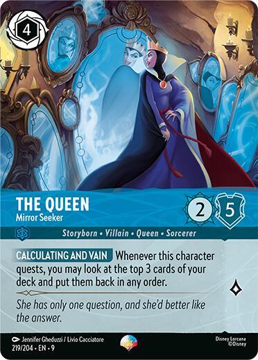 The Queen - Mirror Seeker (Epic) Epic Fabled 219/204 NM (Back)