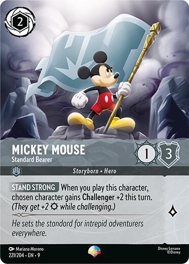 Mickey Mouse - Standard Bearer (Epic) Epic Fabled 221/204 NM (Back)