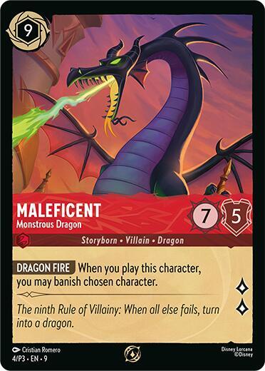 Maleficent - Monstrous Dragon Legendary Fabled 108/204 NM (Back)