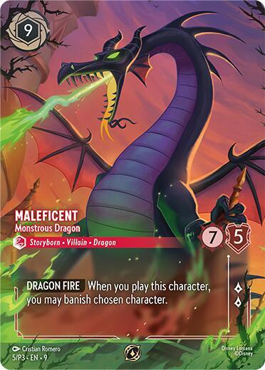 Maleficent - Monstrous Dragon (Store Championship) Promo Disney Lorcana Promo Cards 5 NM (Back)