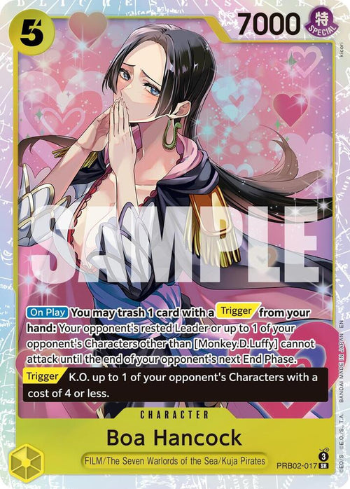 Boa Hancock SR Premium Booster -The Best- Vol. 2 PRB02-017 NM (Back)