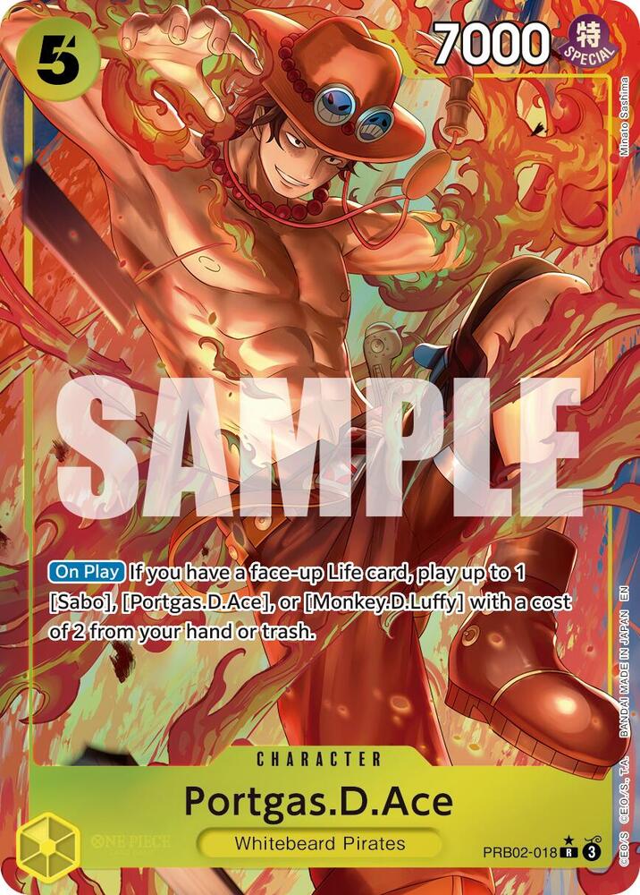 Portgas.D.Ace - (Alternate Art) R Premium Booster -The Best- Vol. 2 PRB02-018 NM (Back)