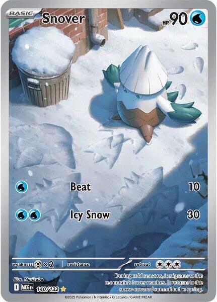 Snover - Illustration Rare ME01: Mega Evolution 140/132 NM (Back)