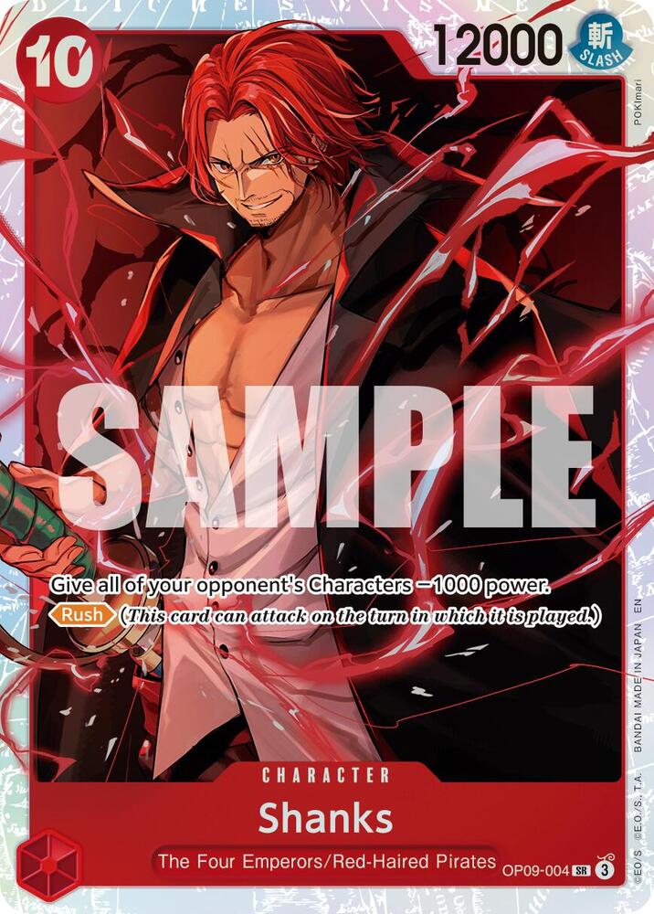 Shanks SR Emperors in the New World OP09-004 NM (Back)