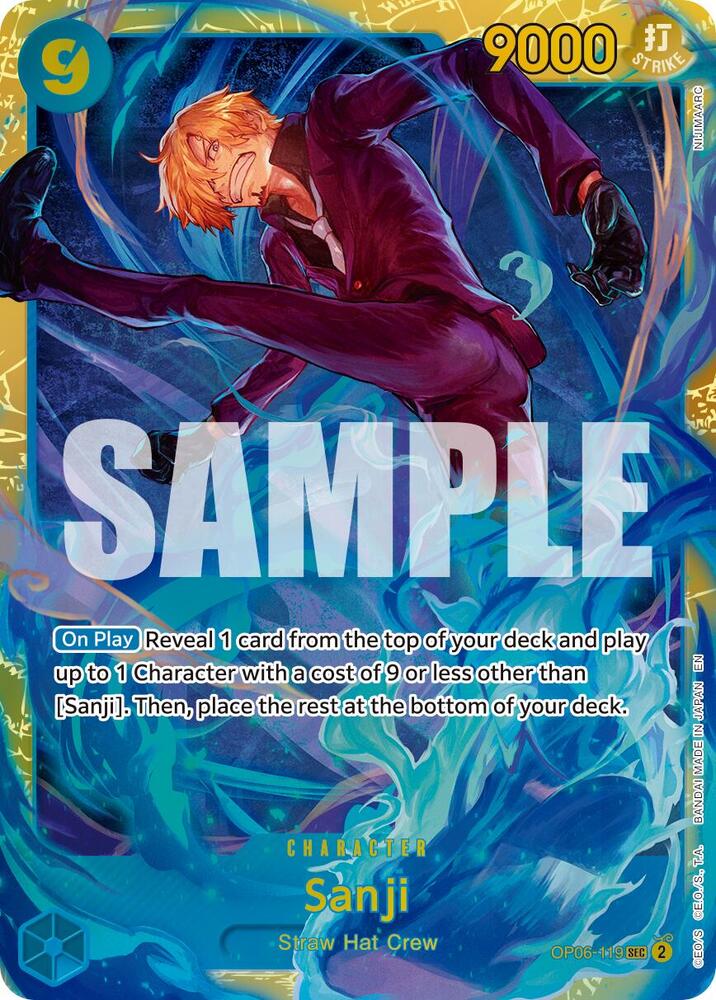 Sanji -  (Reprint) SEC Premium Booster -The Best- Vol. 2 OP06-119 NM (Back)
