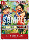 Ace & Sabo & Luffy SR Carrying On His Will OP13-007 NM (Back)