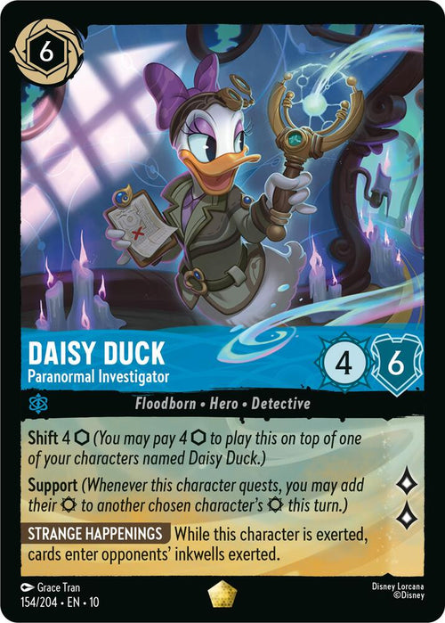 Daisy Duck - Paranormal Investigator Legendary Whispers in the Well 154/204 NM (Back)