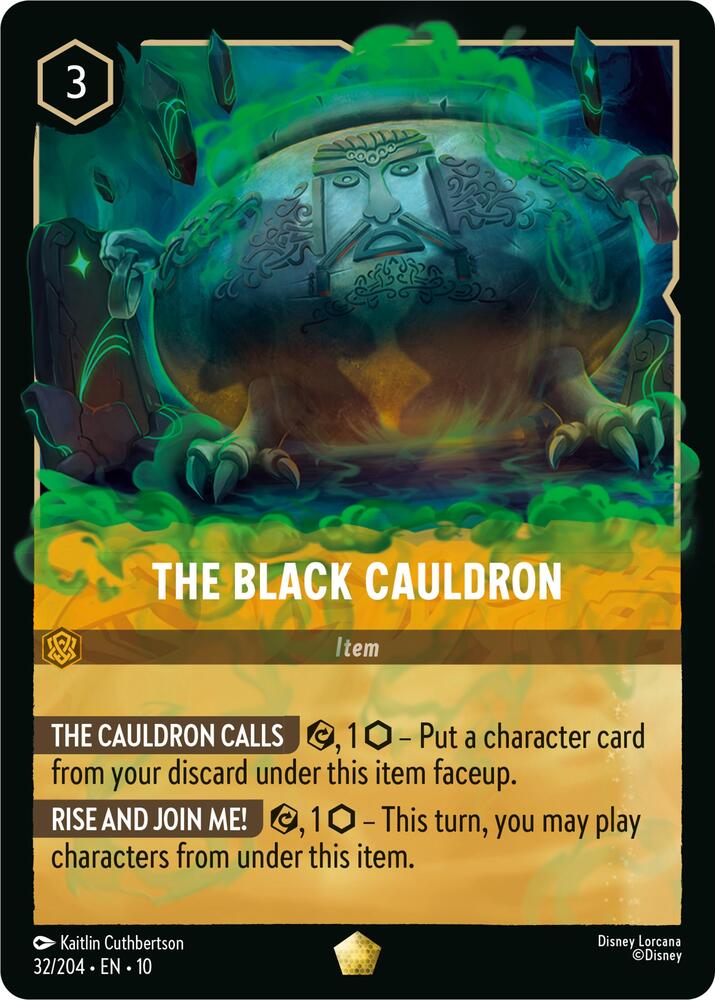 The Black Cauldron Legendary Whispers in the Well 32/204 NM (Back)
