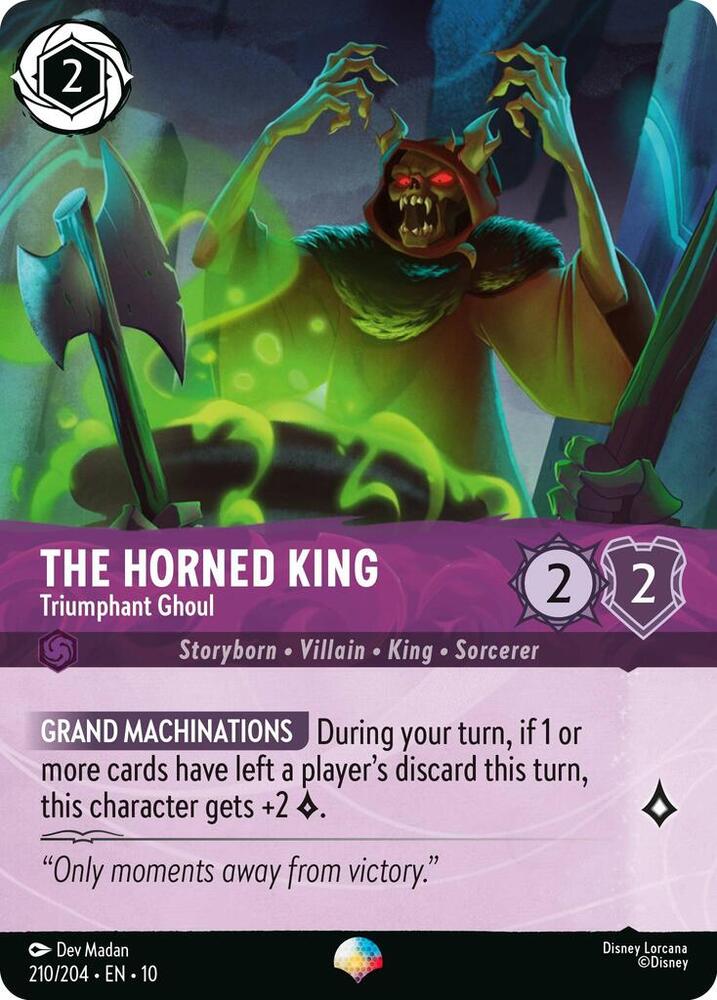The Horned King - Triumphant Ghoul (Epic) Epic Whispers in the Well 210/204 NM (Back)