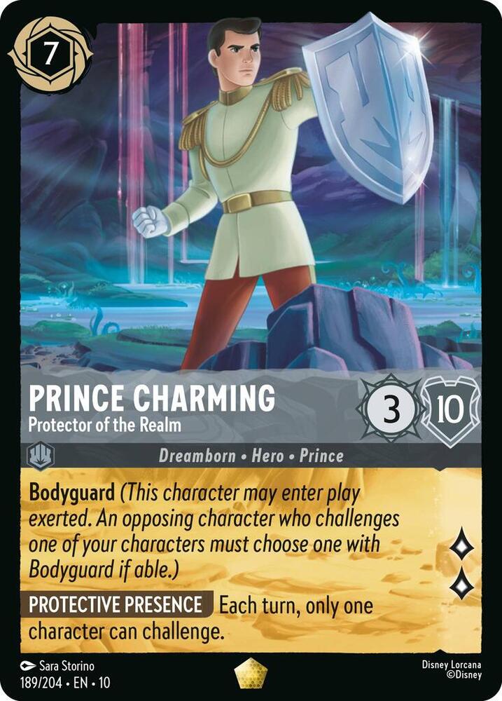 Prince Charming - Protector of the Realm Legendary Whispers in the Well 189/204 NM (Back)