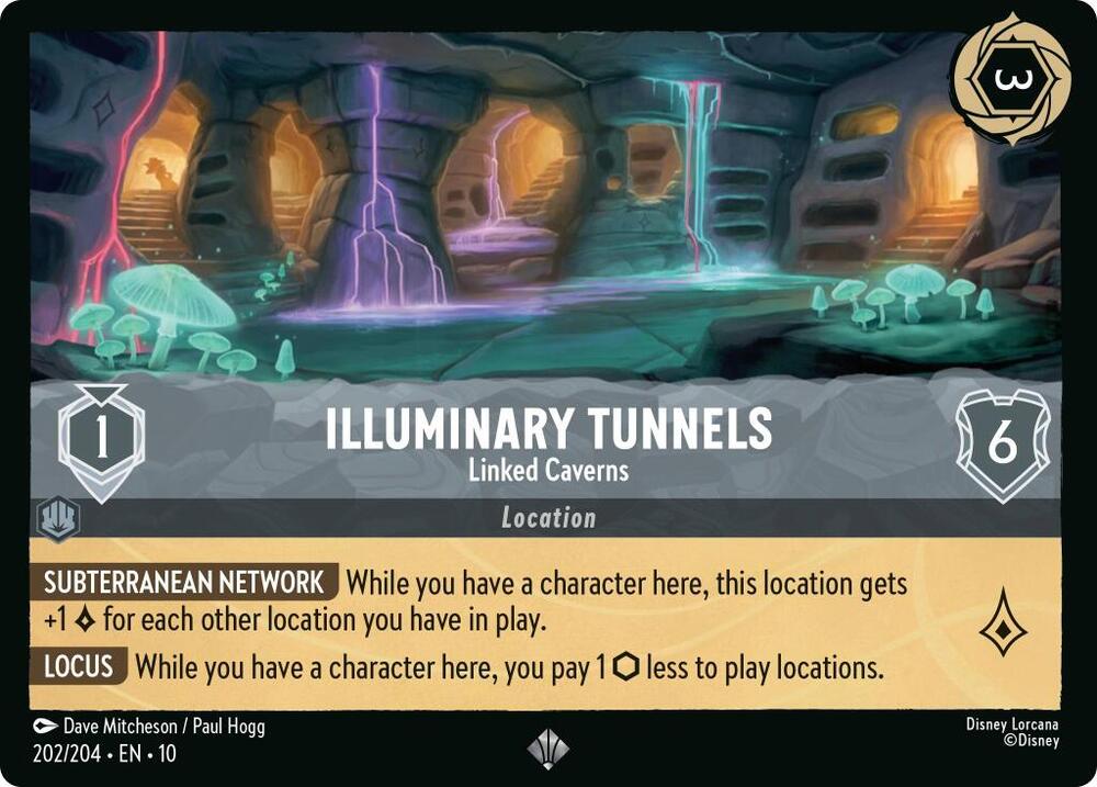 Illuminary Tunnels - Linked Caverns Super Rare Whispers in the Well 202/204 NM (Back)