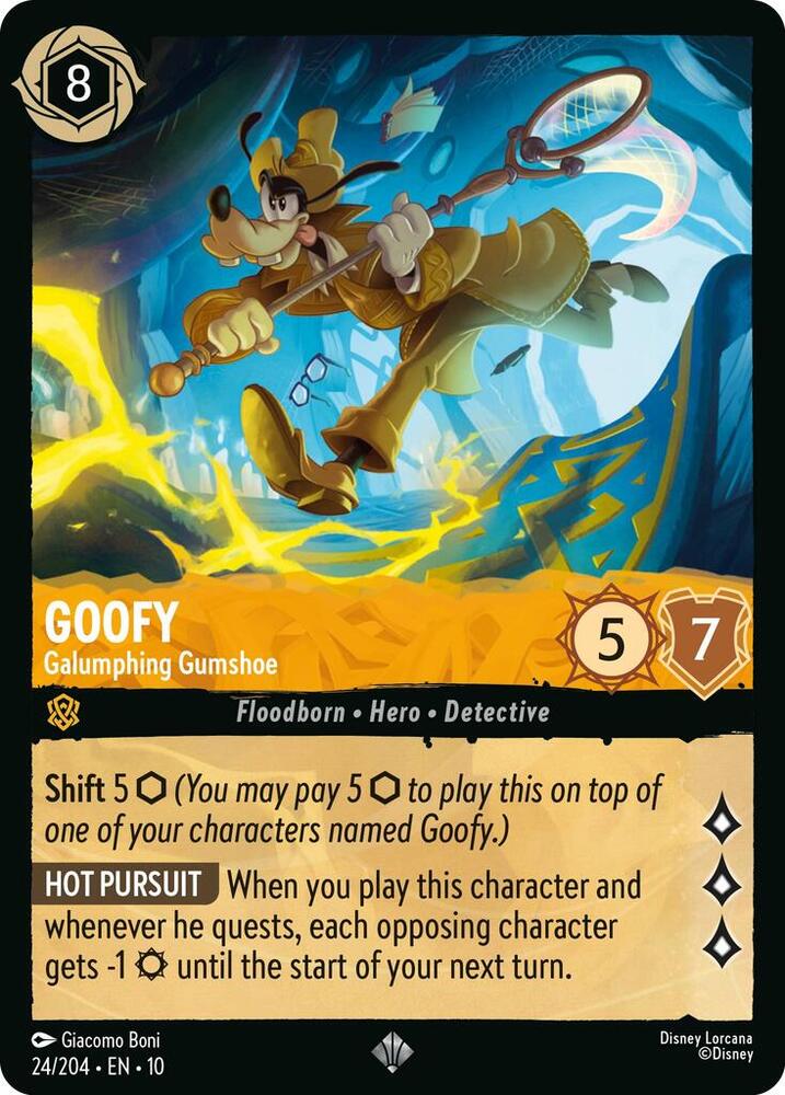 Goofy - Galumphing Gumshoe Super Rare Whispers in the Well 24/204 NM (Back)