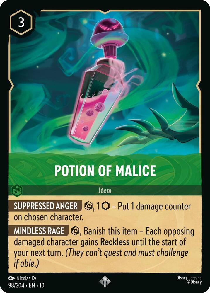 Potion of Malice Super Rare Whispers in the Well 98/204 NM (Back)