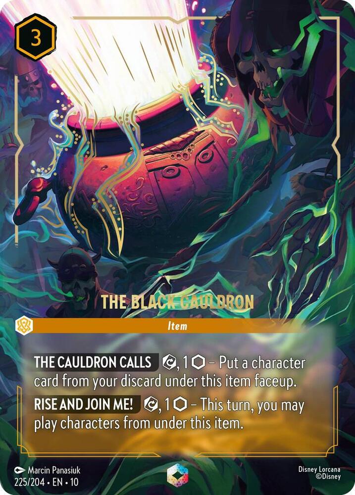 The Black Cauldron (Enchanted) Enchanted Whispers in the Well 225/204 NM (Back)