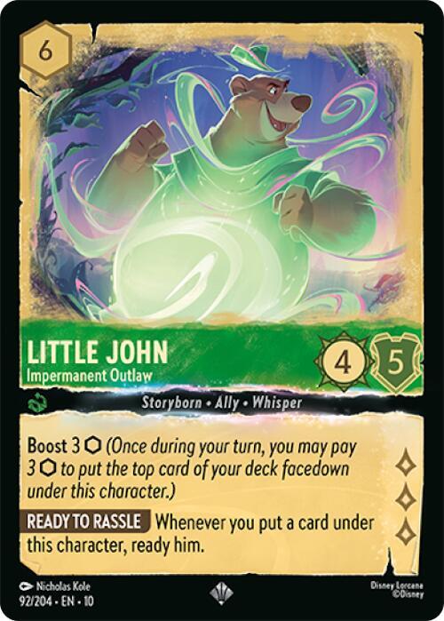 Little John - Impermanent Outlaw Super Rare Whispers in the Well 92/204 NM (Back)
