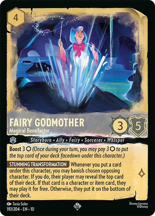 Fairy Godmother - Magical Benefactor Super Rare Whispers in the Well 192/204 NM (Back)