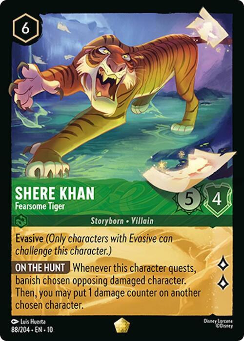Shere Khan - Fearsome Tiger Legendary Whispers in the Well 88/204 NM (Back)