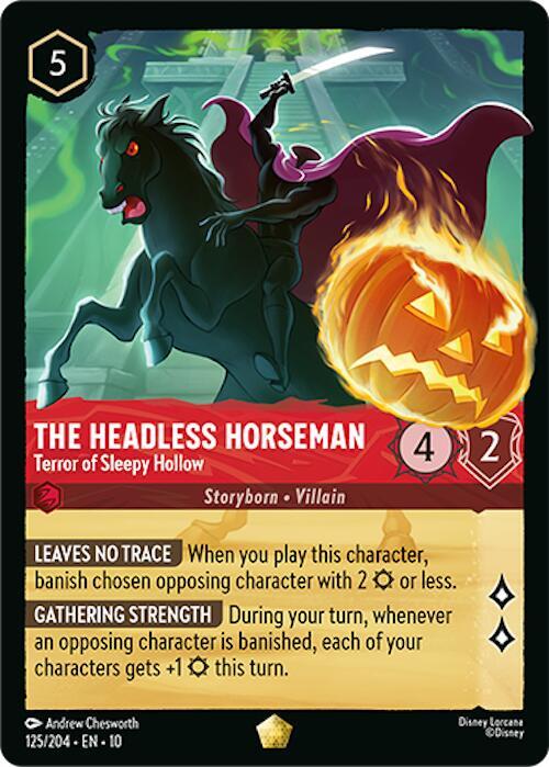 The Headless Horseman - Terror of Sleepy Hollow Legendary Whispers in the Well 125/204 NM (Back)