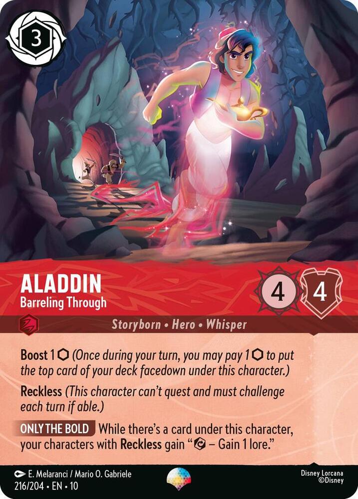 Aladdin - Barreling Through (Epic) Epic Whispers in the Well 216/204 NM (Back)