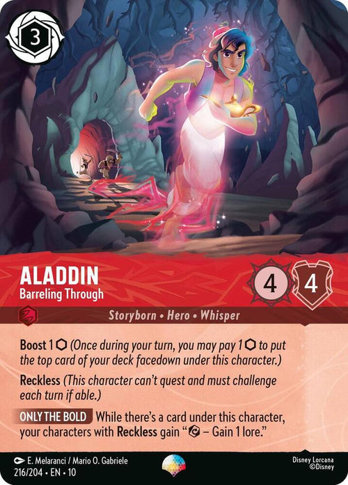 Aladdin - Barreling Through (Epic) Epic Whispers in the Well 216/204 NM (Back)
