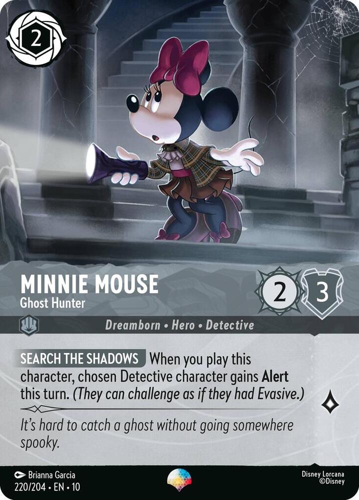 Minnie Mouse - Ghost Hunter (Epic) Epic Whispers in the Well 220/204 NM (Back)