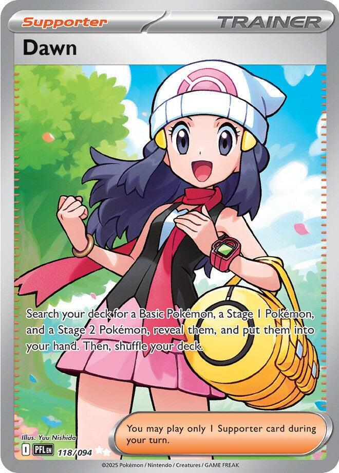 Dawn Ultra Rare ME02: Phantasmal Flames 118/094 NM (Back)