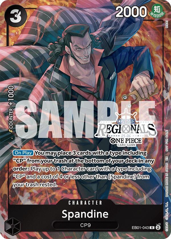 Spandine (Online Regional Participation Pack 2025 Vol.1) R One Piece Promotion Cards EB01-043 NM (Back)