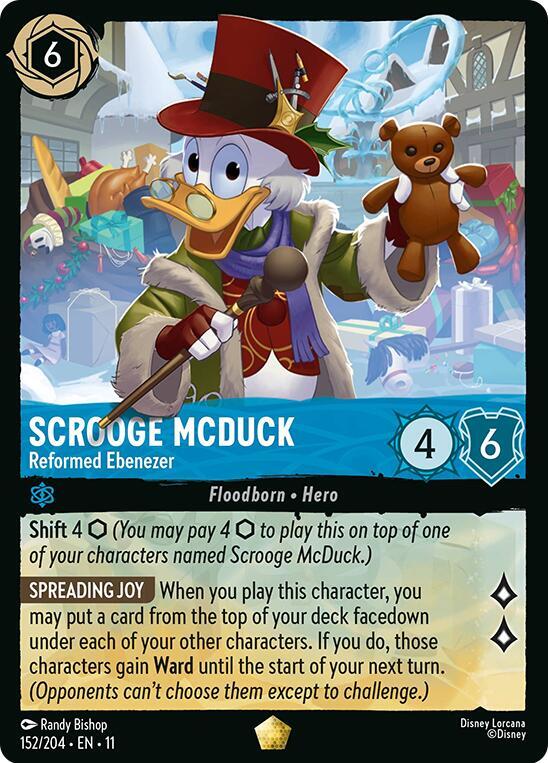 Scrooge McDuck - Reformed Ebenezer Legendary Winterspell 152/204 NM (Back)