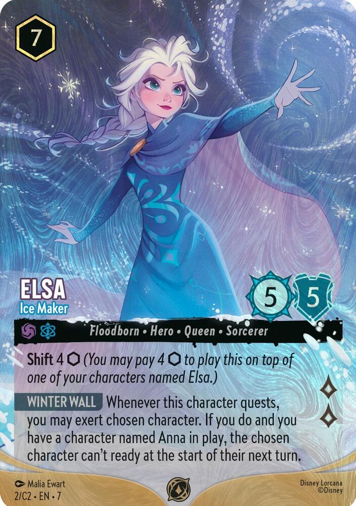 Elsa - Ice Maker (NON-Foil) Promo Disney Lorcana Promo Cards 2 NM