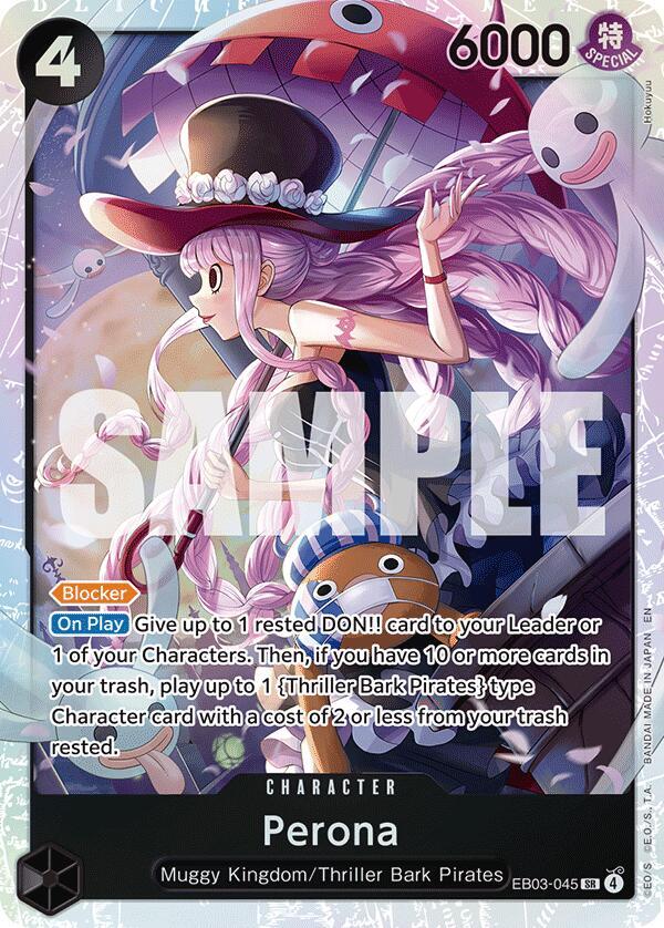 Perona SR Extra Booster: One Piece Heroines Edition EB03-045 NM (Back)