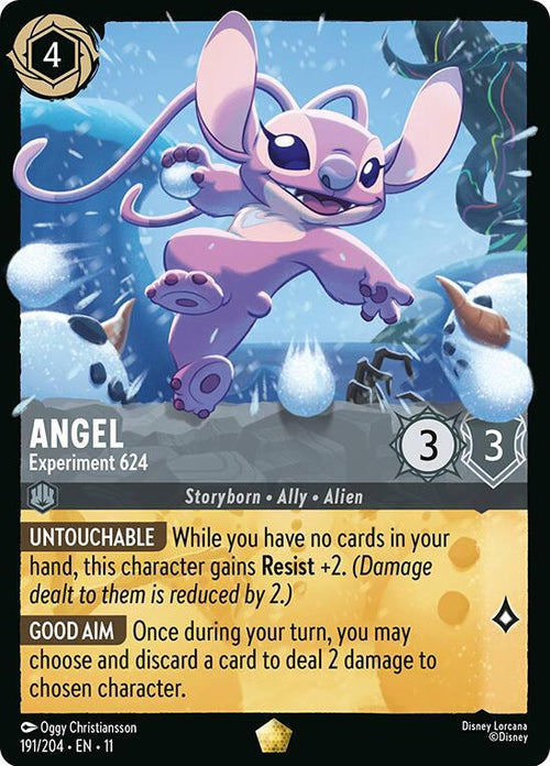 Angel - Experiment 624 Legendary Winterspell 191/204 NM (Back)