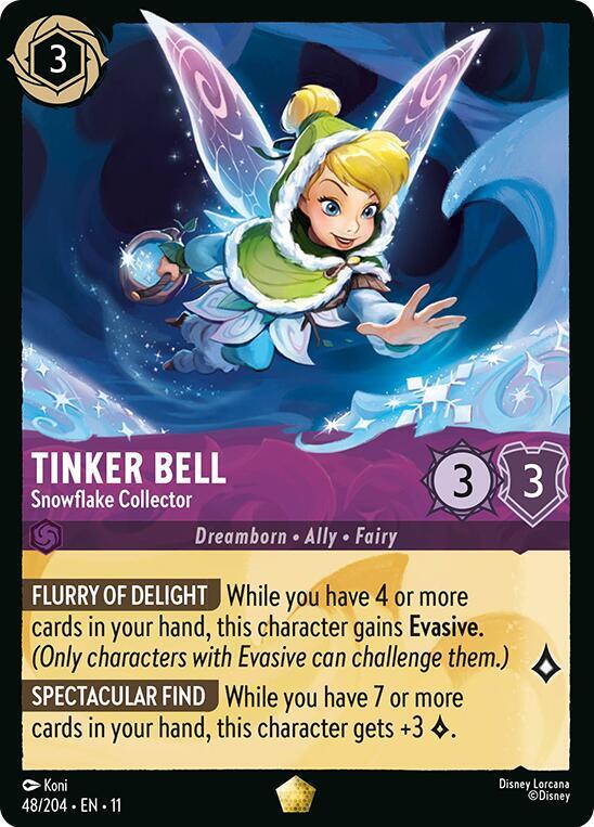 Tinker Bell - Snowflake Collector Legendary Winterspell 48/204 NM (Back)