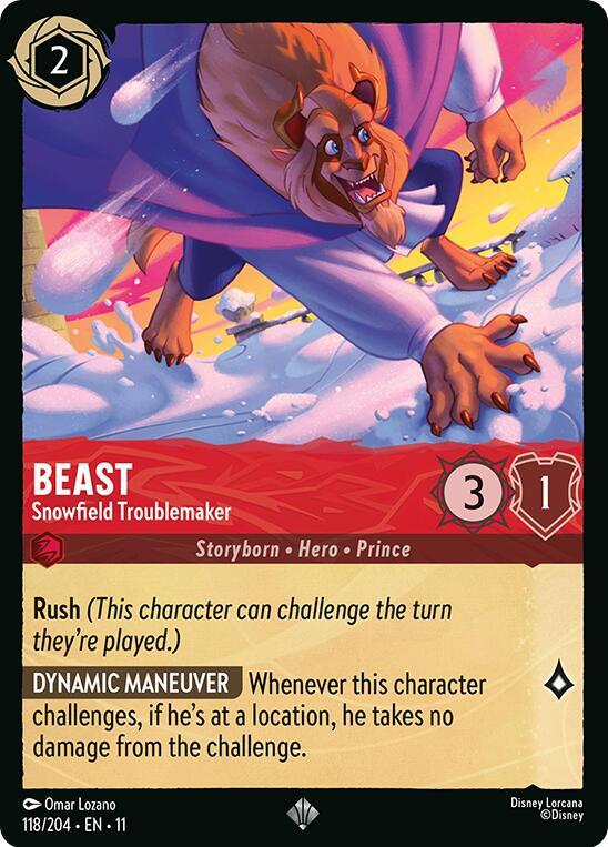 Beast - Snowfield Troublemaker Super Rare Winterspell 118/204 NM (Back)