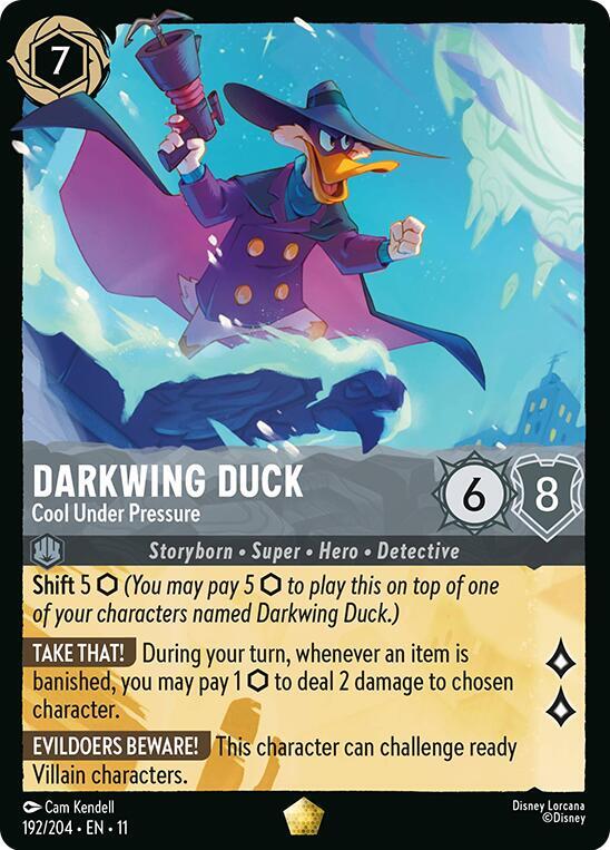 Darkwing Duck - Cool Under Pressure Legendary Winterspell 192/204 NM (Back)