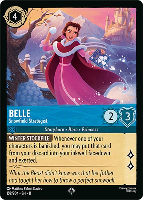 Belle - Snowfield Strategist Super Rare Winterspell 158/204 NM (Back)