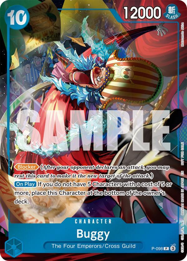 Buggy (Event Pack Vol. 8) PR One Piece Promotion Cards P-098 NM (Back)