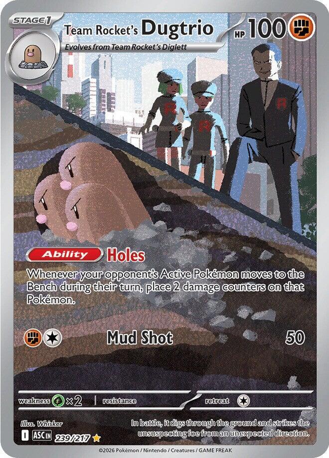 Team Rocket's Dugtrio Illustration Rare ME: Ascended Heroes 239/217 NM (Back)
