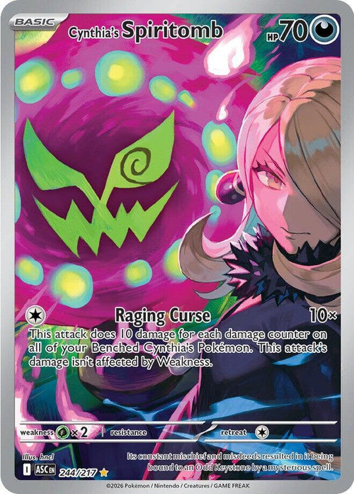 Cynthia's Spiritomb Illustration Rare ME: Ascended Heroes 244/217 NM (Back)