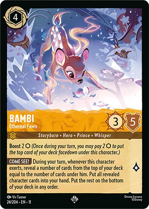 Bambi - Ethereal Fawn Super Rare Winterspell 24/204 NM (Back)