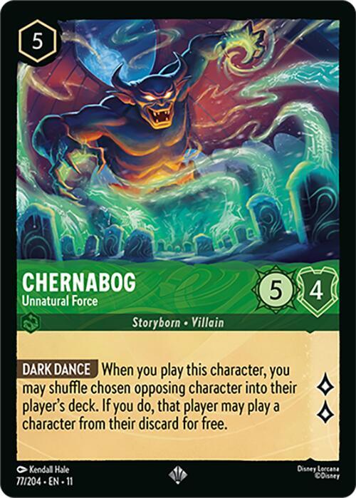 Chernabog - Unnatural Force Super Rare Winterspell 77/204 NM (Back)