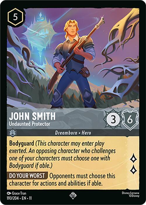 John Smith - Undaunted Protector Super Rare Winterspell 193/204 NM (Back)