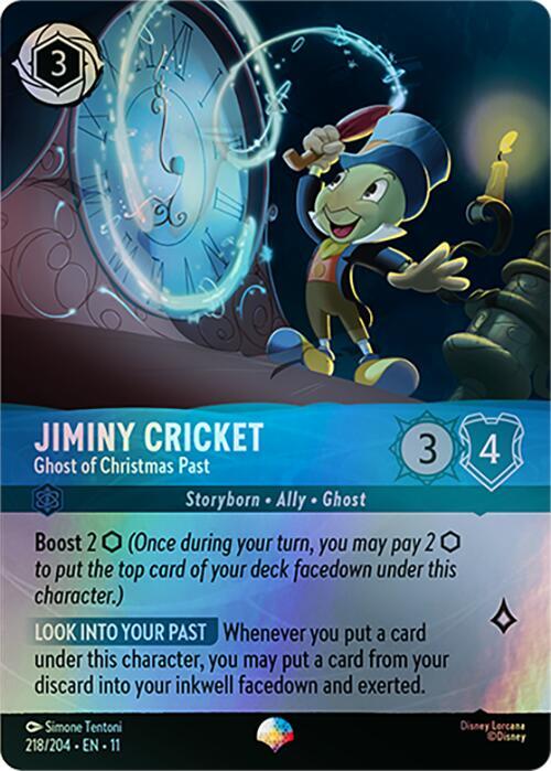 Jiminy Cricket - Ghost of Christmas Past (Epic) Epic Winterspell 218/204 NM (Back)