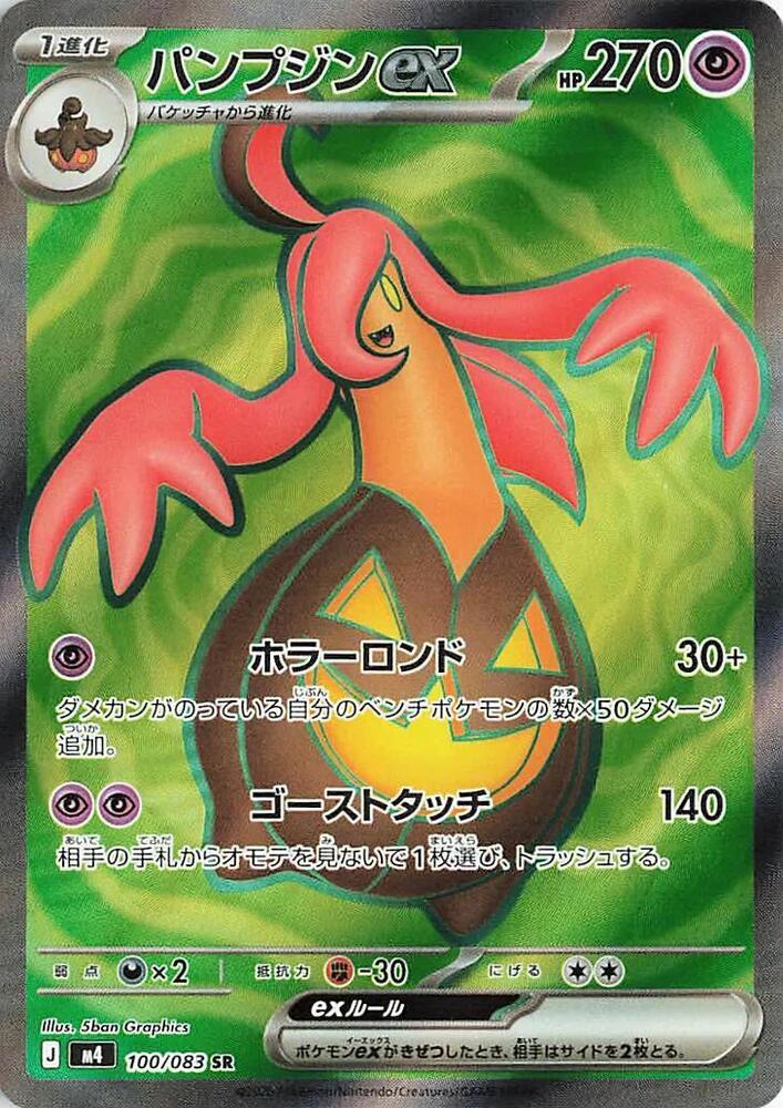 Gourgeist ex Super Rare M4: Ninja Spinner 100/083 NM (Back)