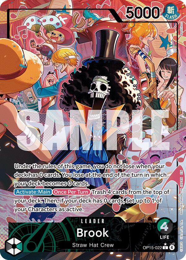 Brook () (Alternate Art) L Adventure on Kami's Island OP15-022 NM (Back)