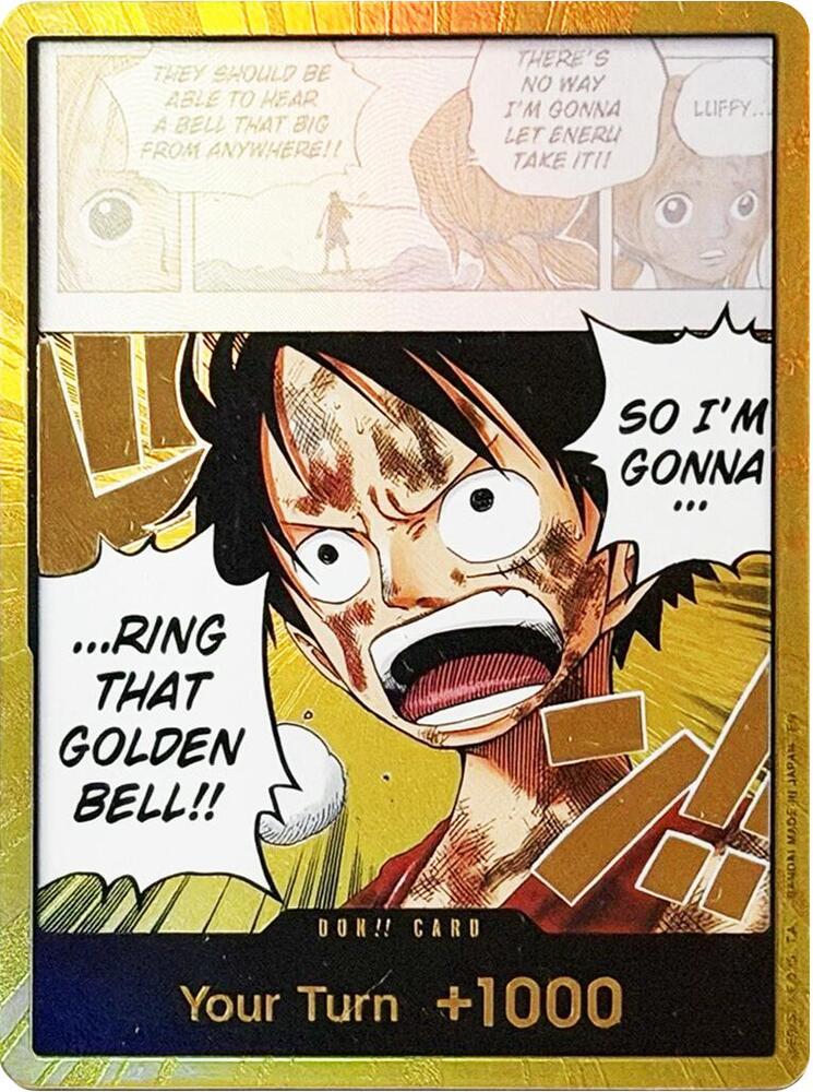 DON!! Card (Luffy) (Gold) DON!! Adventure on Kami's Island NM (Back)
