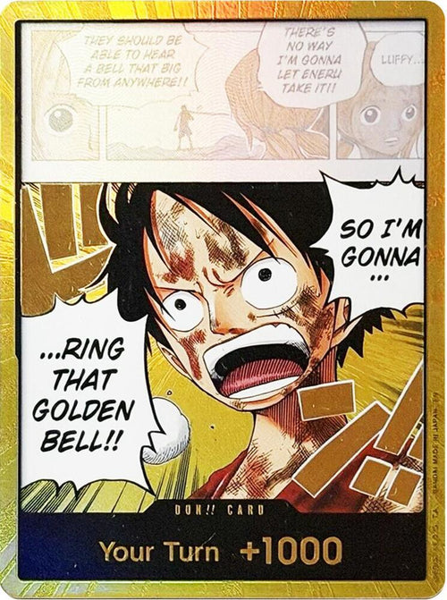 DON!! Card (Luffy) (Gold) DON!! Adventure on Kami's Island NM (Back)