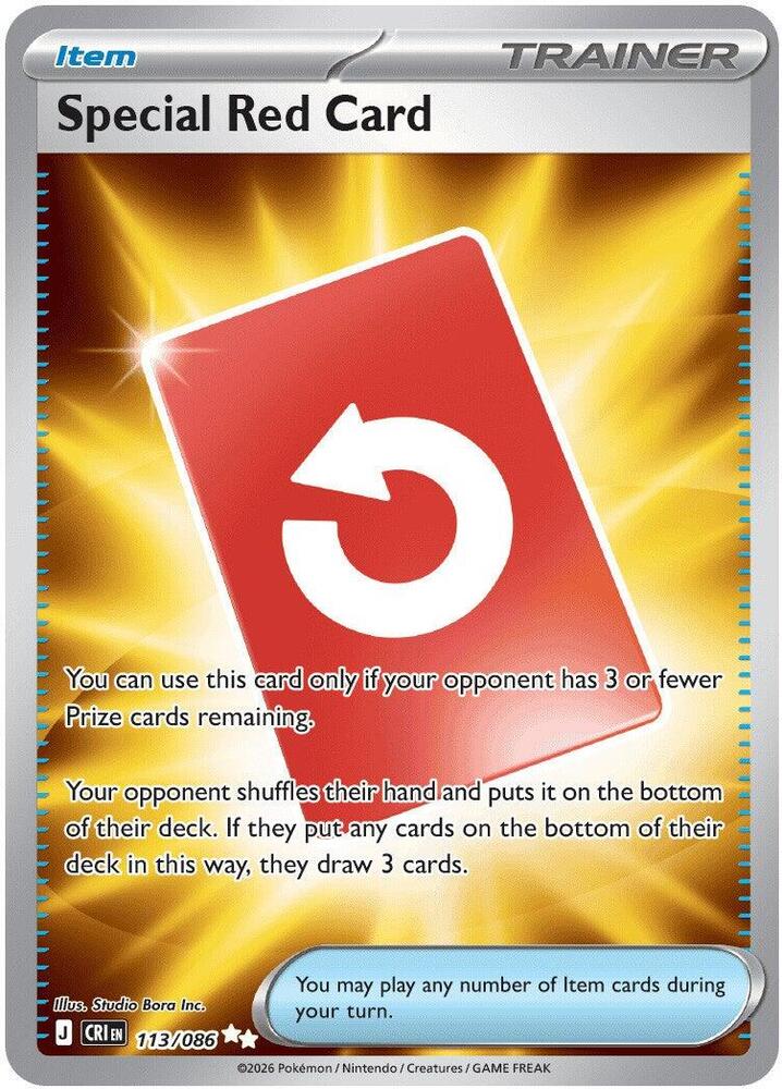 Special Red Card - Ultra Rare ME04: Chaos Rising 113/086 NM (Back)